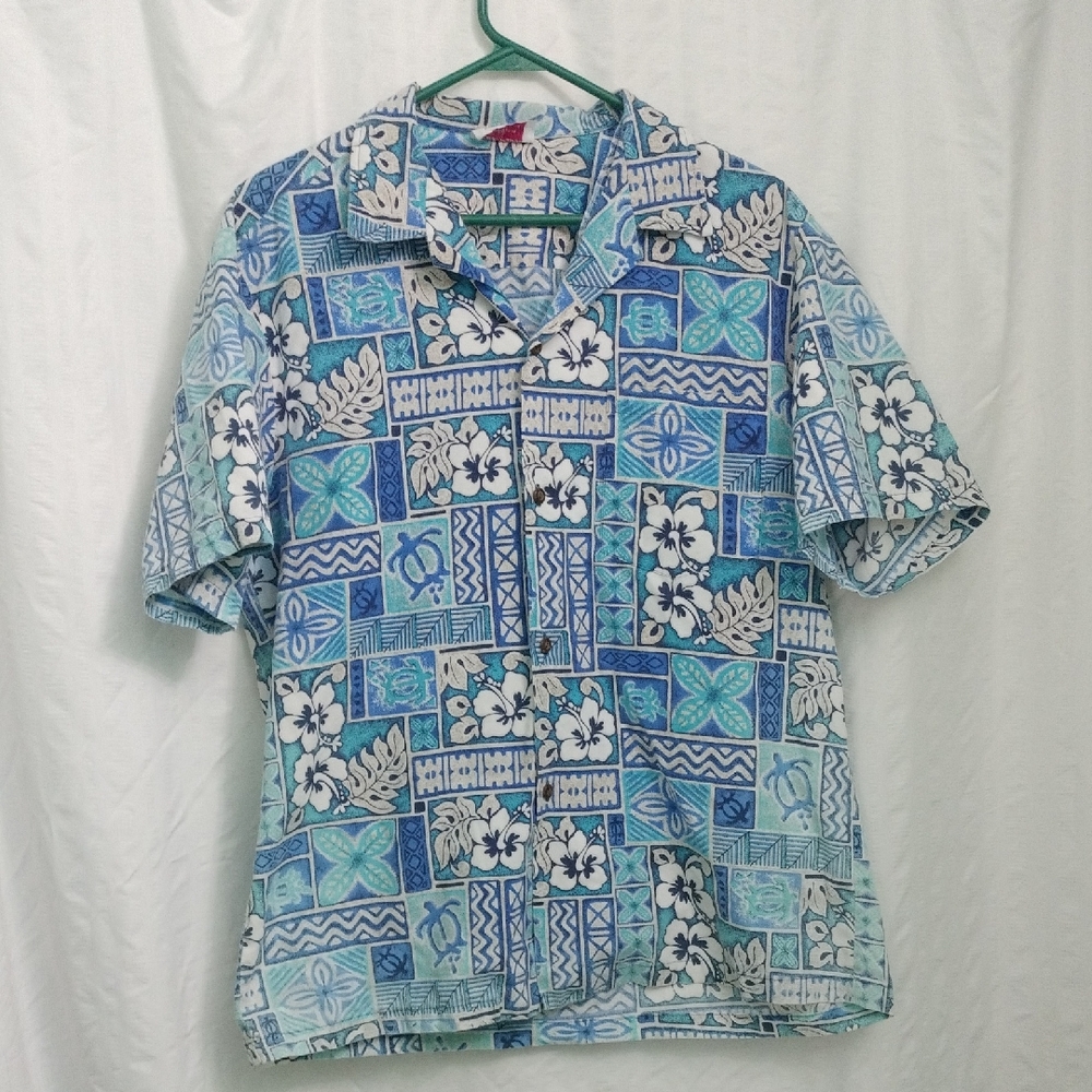 First Hawaii Fashion Blue Hawaiian Shirt